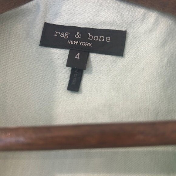 Rag and Bone Mint Green Linen Blazer - Picture 3 of 4